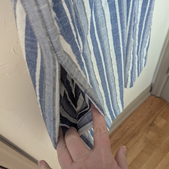 Oversized Stitchdrop Stripe Shift Shirt Dress Boho Beach Pockets Nordstrom - Picture 6 of 7